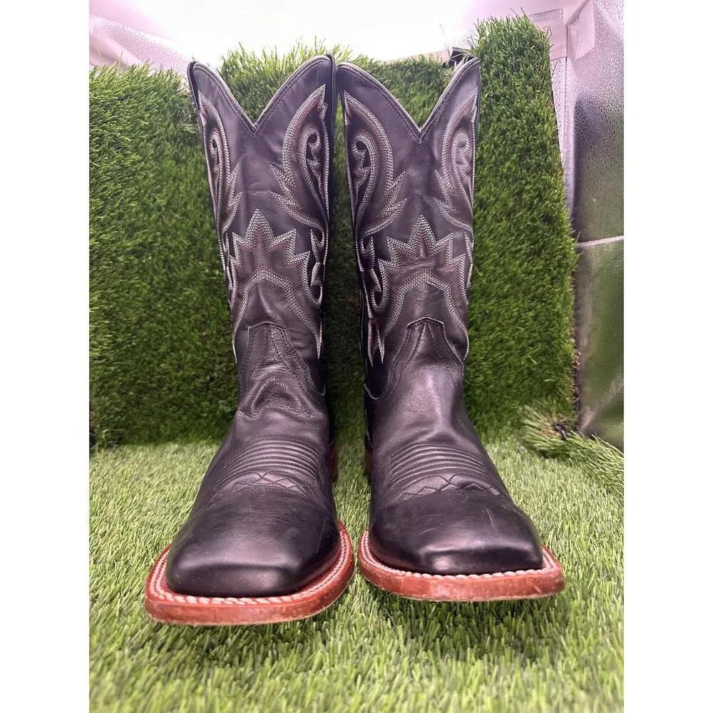 Cody James Westley Stockman BBS5 Western Boot Men's 10.5D Black Leather Cowboy